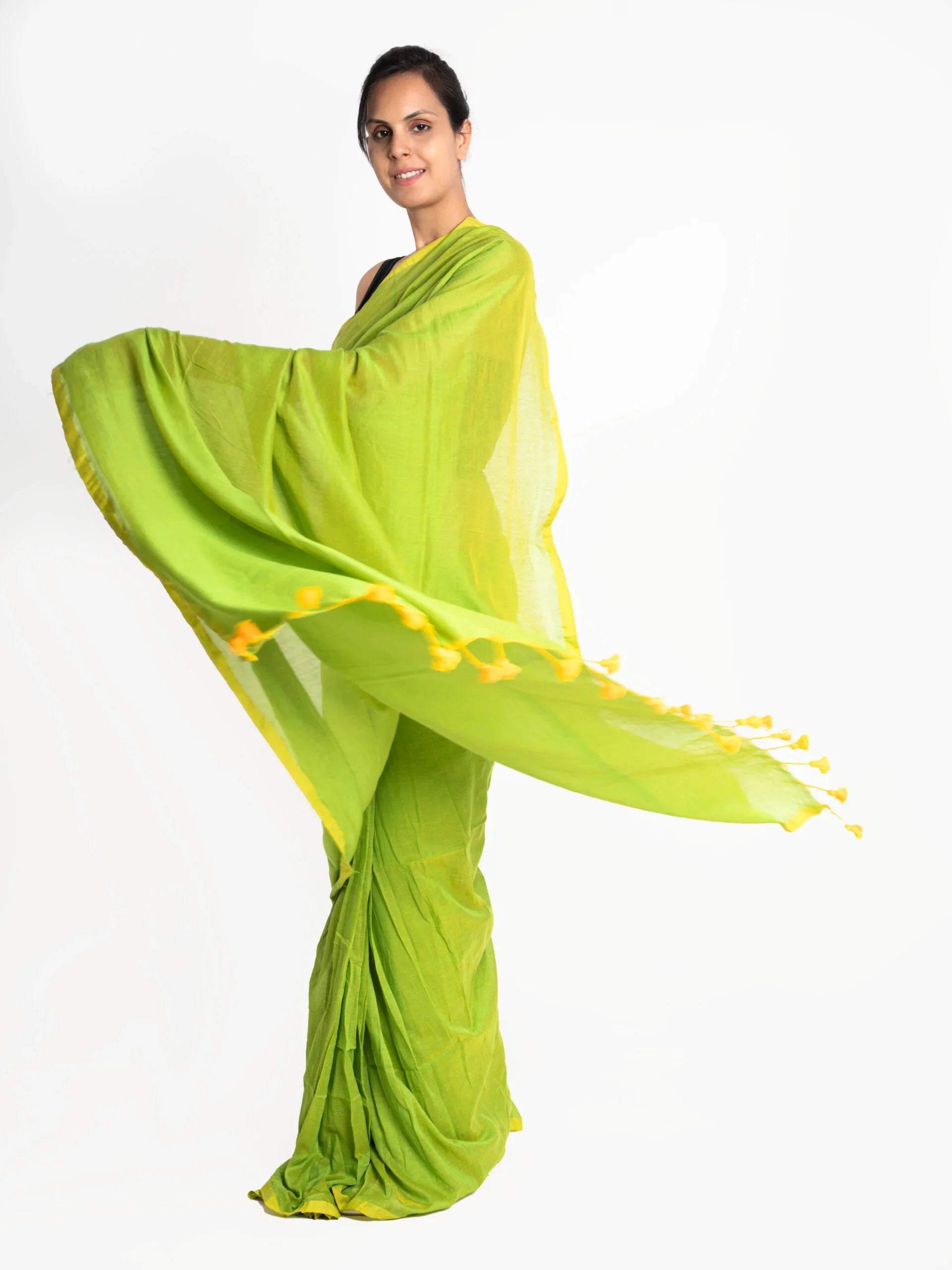 Fish in a Greenland ā Ready to Wear Pocket Saree with Fish Embroidery - Kozylook